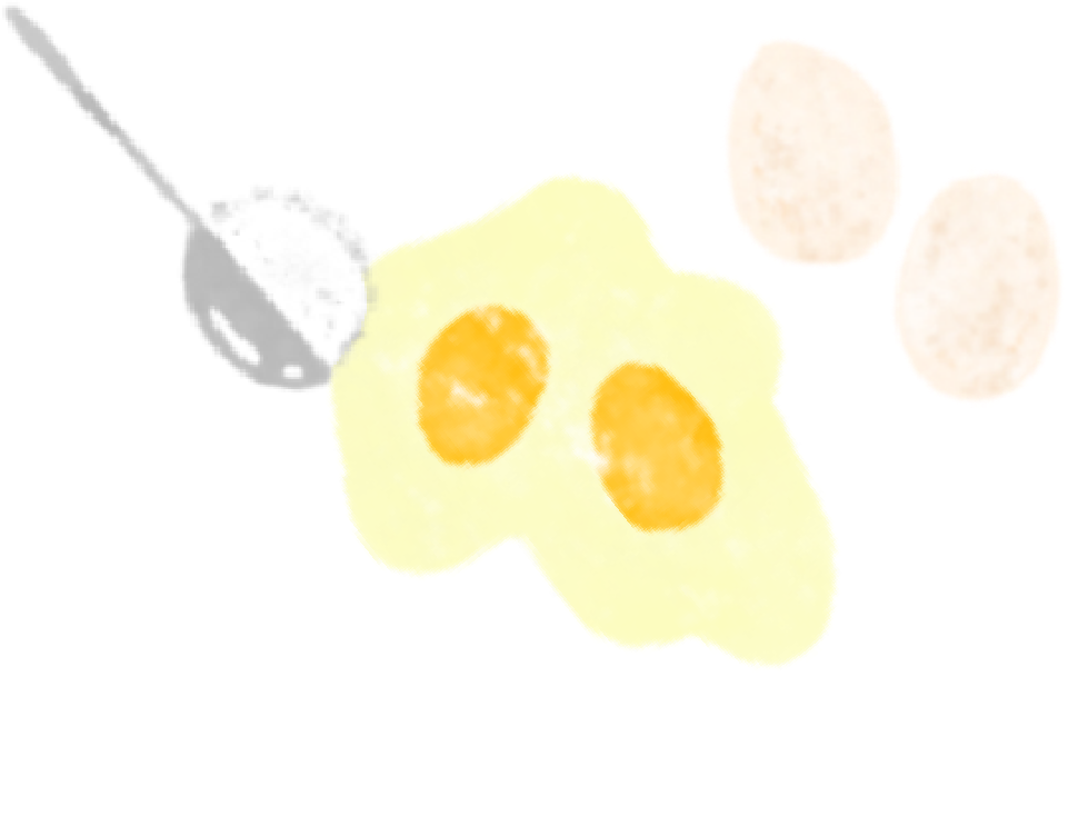 卵、甘味料のイラスト